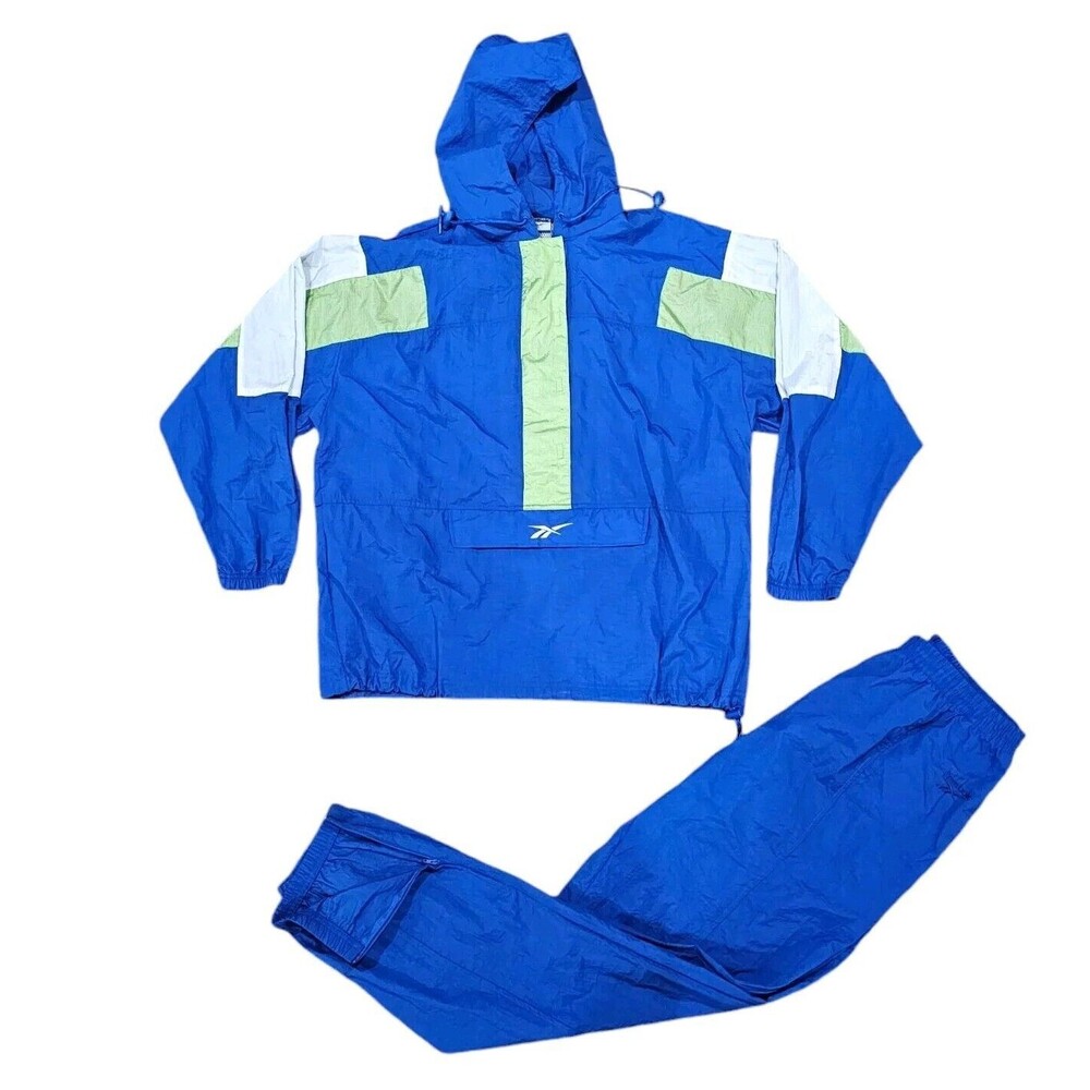 Reebok Vintage 90's Windbreaker Jacket And Pants Tracksuit Large / XL Gorpcore